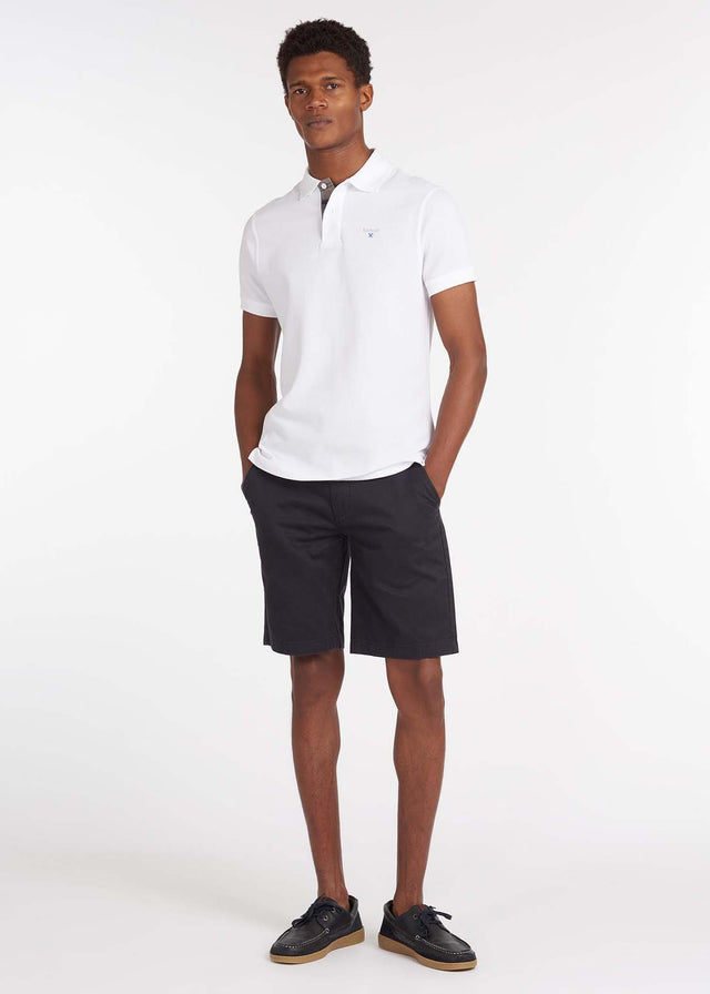 Barbour Polos  Tartan pique polo shirt - white dress 