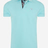 Barbour Polo's  Tartan pique polo - aqua marine 