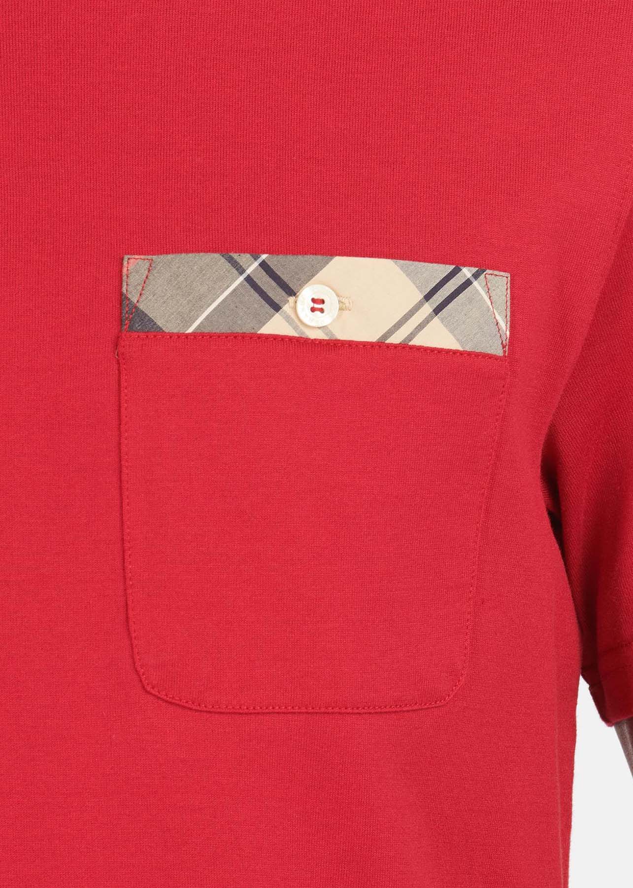barbour durness pocket tee chilli red
