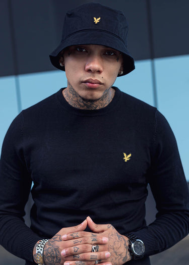 Lyle & Scott Bucket Hats Cotton twill bucket hat - jet black ss