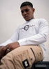 MA.Strum Longsleeve Tees  LS logo print tee - optic white 