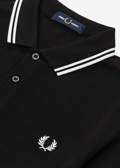 Fred Perry Longsleeve Polo's  Ls twin tipped polo shirt - black 