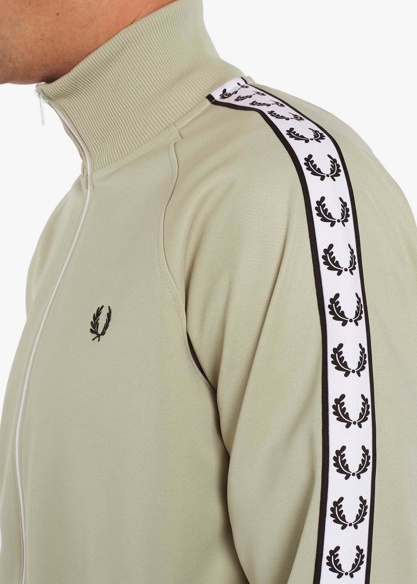 Taped track jacket - light oyster