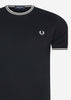 Fred Perry T-shirts  Twin tipped t-shirt - black 