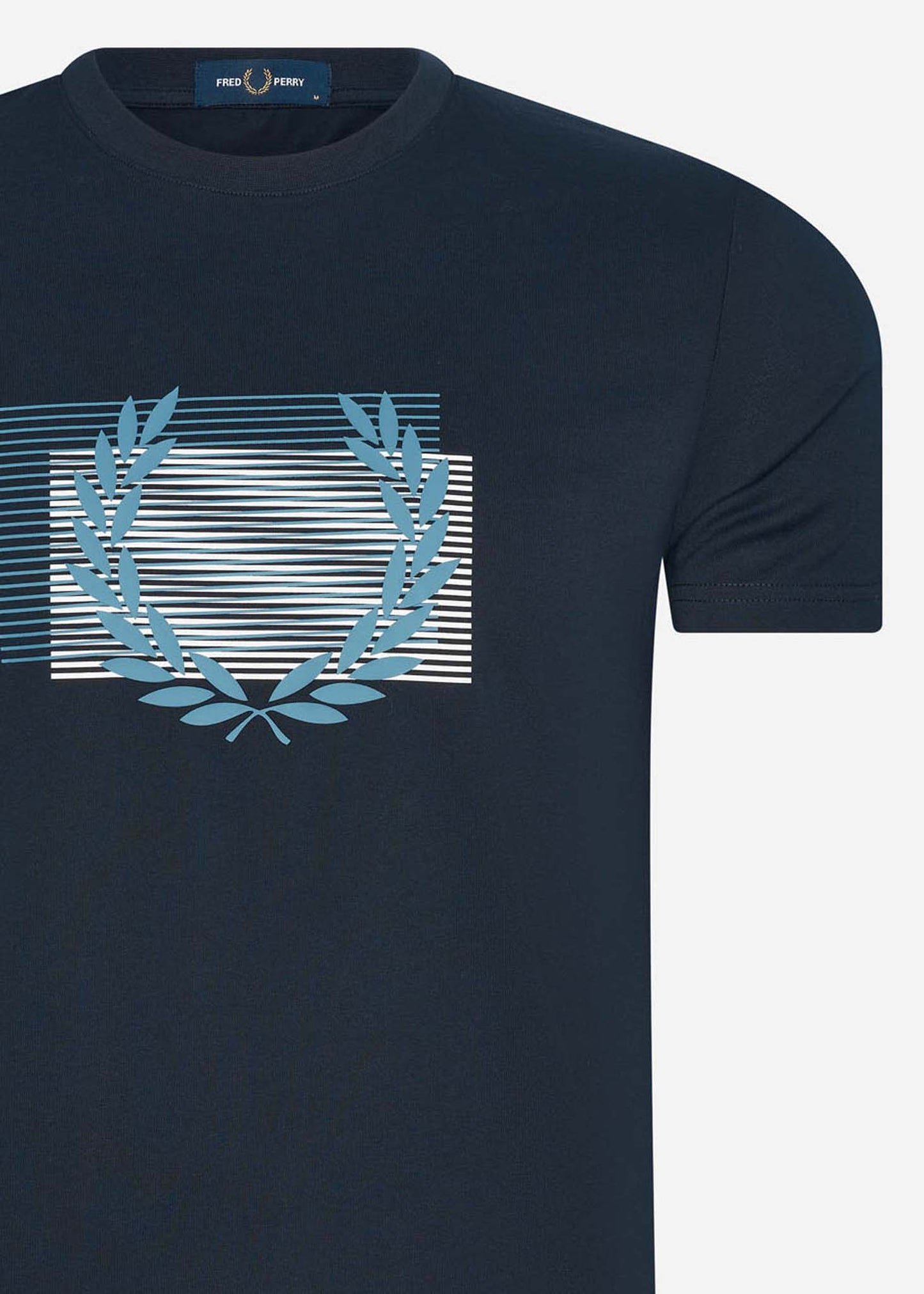 Glitched graphic t-shirt - navy