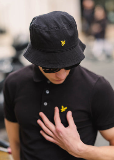 Lyle & Scott Bucket Hats Cotton twill bucket hat - jet black ss