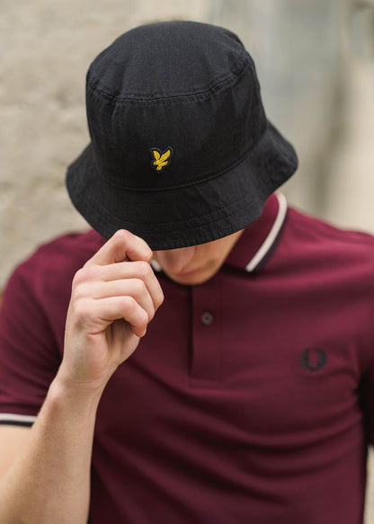 Lyle & Scott Bucket Hats  Cotton twill bucket hat - jet black 