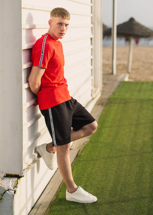 Lacoste Shorts  Contrast stripe shorts - black 