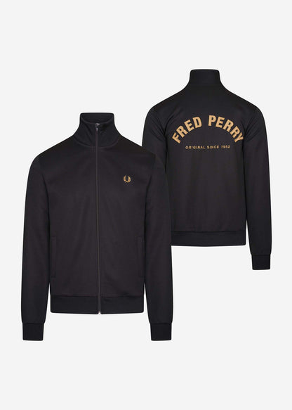 Fred Perry Vesten  Embroidered track - black 