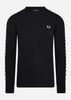 Fred Perry Longsleeve Tees  Taped long sleeve t-shirt - black 