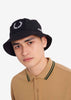 Fred Perry Bucket Hats  Laurel wreath branded bucket hat - black 