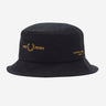 Fred Perry Bucket Hats  Branded twill bucket hat - black 