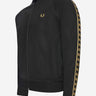 Fred Perry Vesten  Gold tape bomber track jacket - black