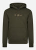 Fred Perry Vesten  Graphic hooded sweatshirt - hunting green 