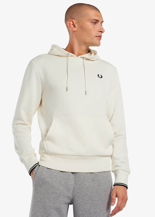 Fred Perry Hoodies  Tipped hooded sweatshirt - ecru 