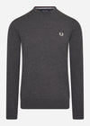 Fred Perry Truien  Classic crew neck jumper - graphite marl 