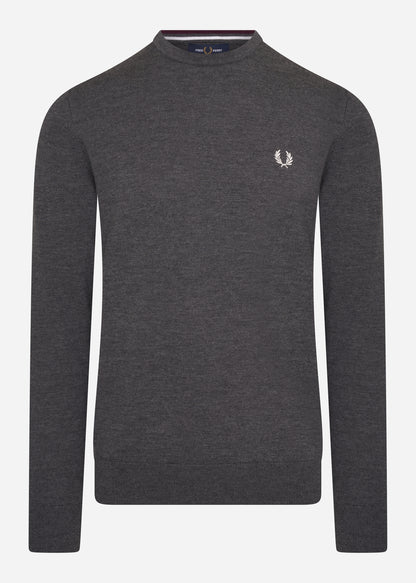 Fred Perry Truien  Classic crew neck jumper - graphite marl 