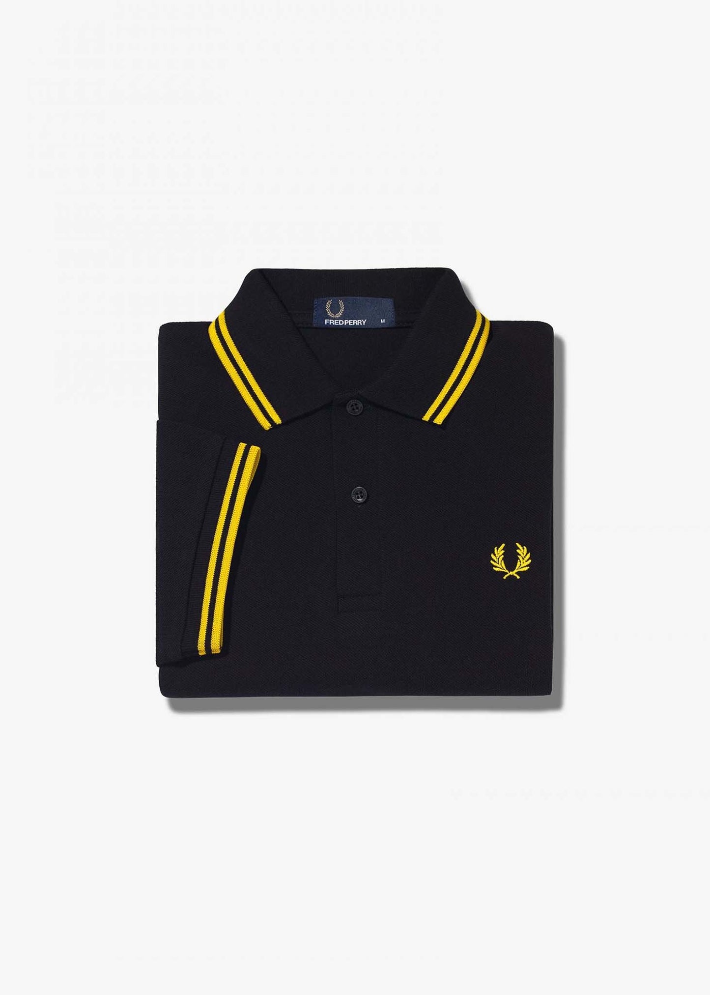 Fred Perry Polo's  Twin tipped aw polo - black / new yellow 