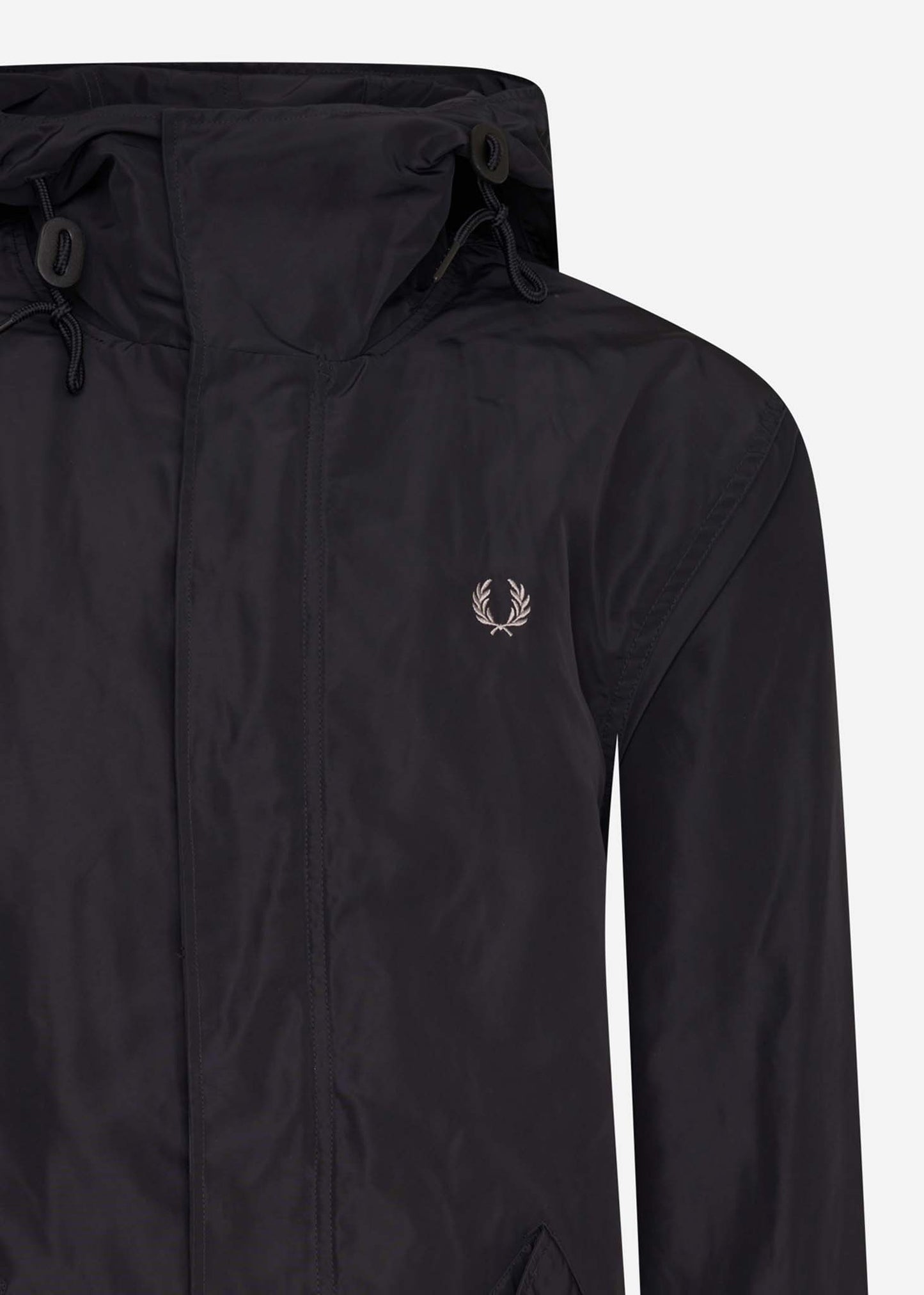 fred perry shell parka zwart