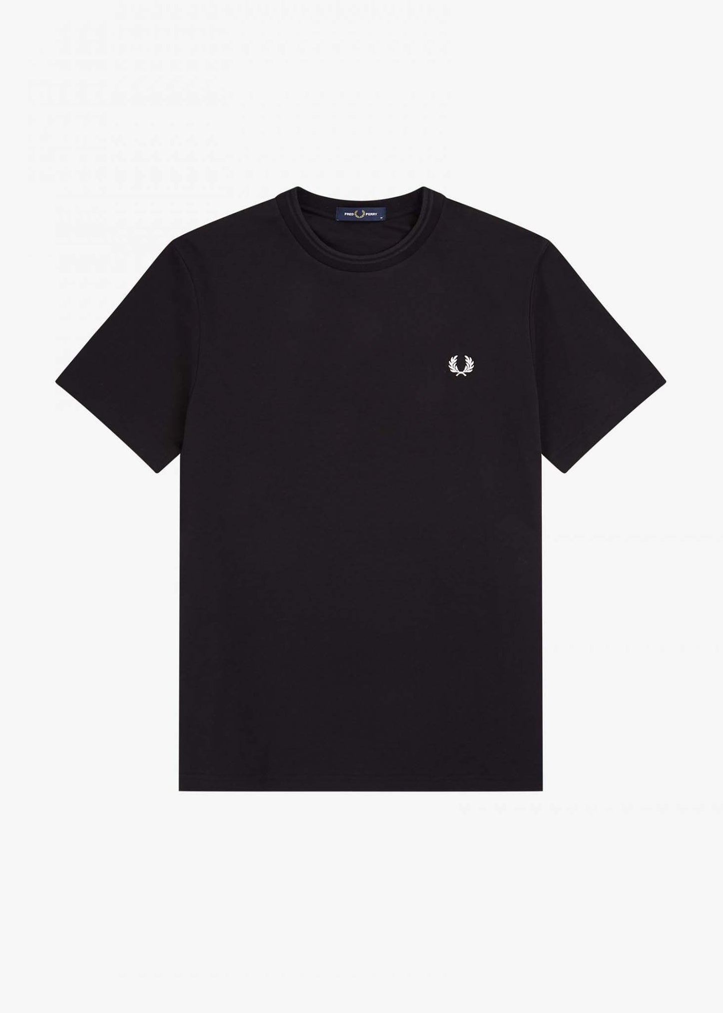 fred perry t-shirt back print logo black