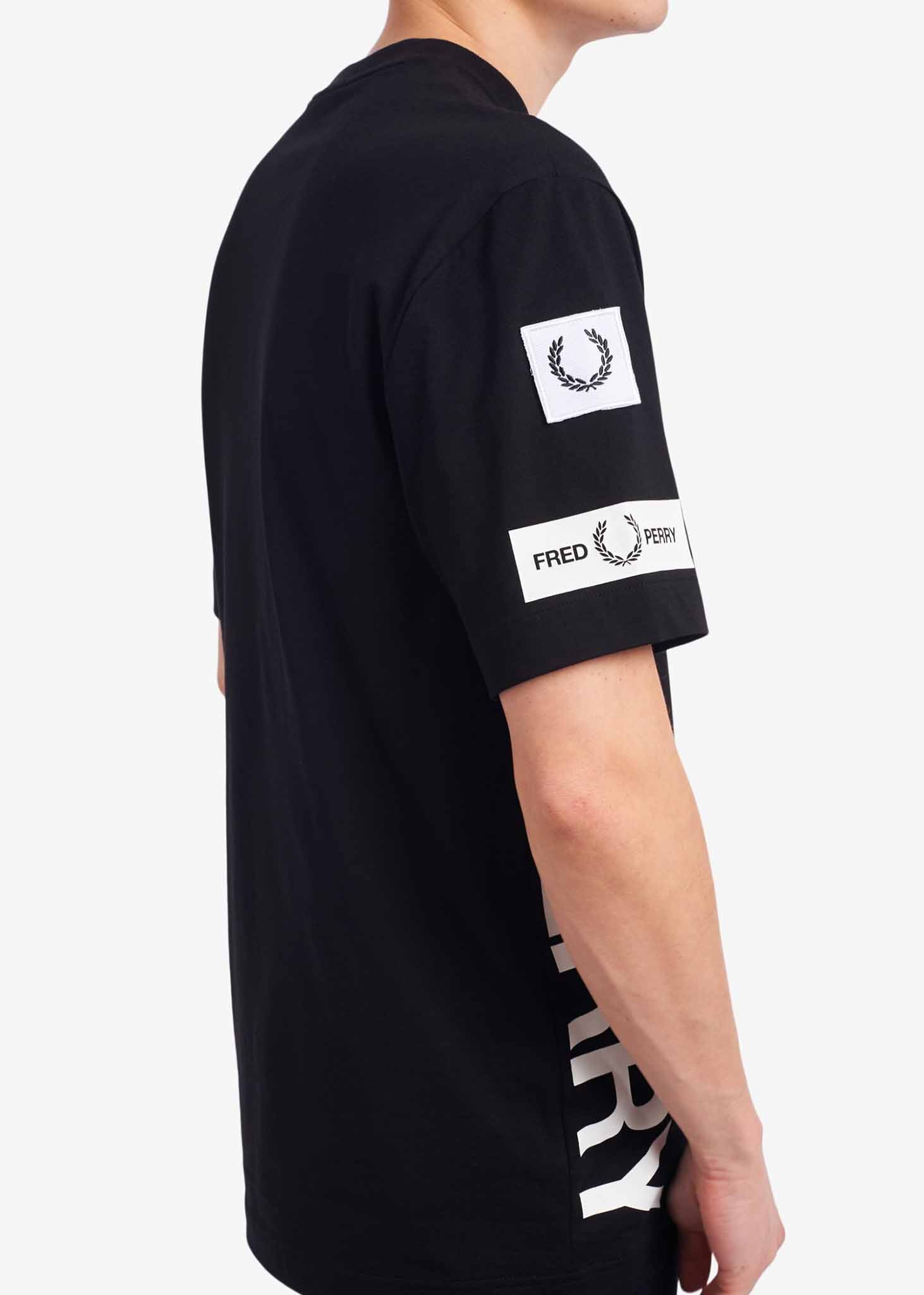 Fred Perry T-shirts  Bold branding t-shirt - black 