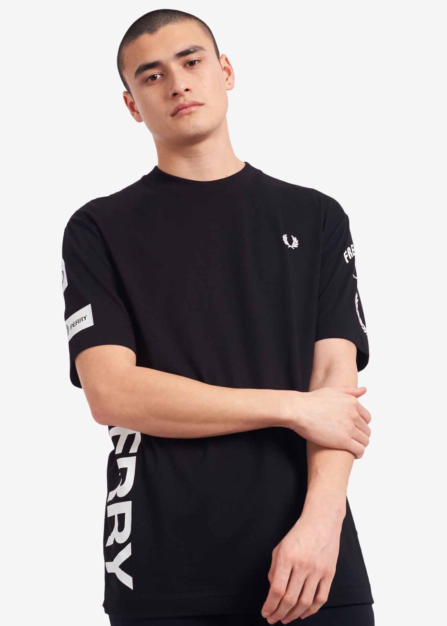 Fred Perry T-shirts  Bold branding t-shirt - black 