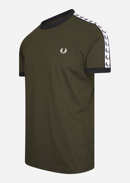 Fred Perry T-shirts  Taped ringer aw t-shirt - hunting green 