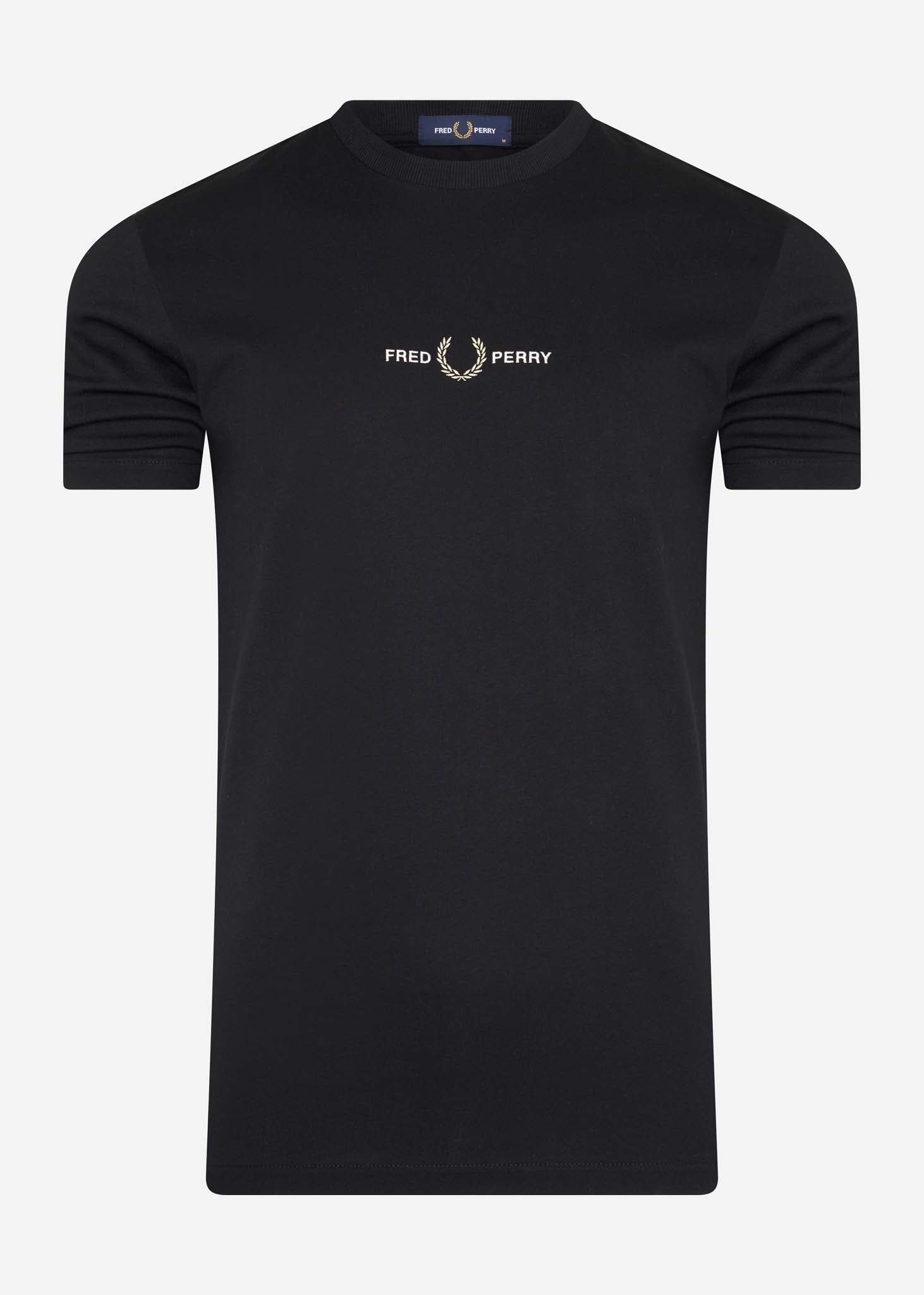 Fred Perry T-shirts  Embroidered t-shirt - black 