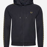 Fred Perry Vesten  Gold tape hooded track jacket - navy