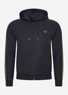 Fred Perry Vesten  Gold tape hooded track jacket - navy 