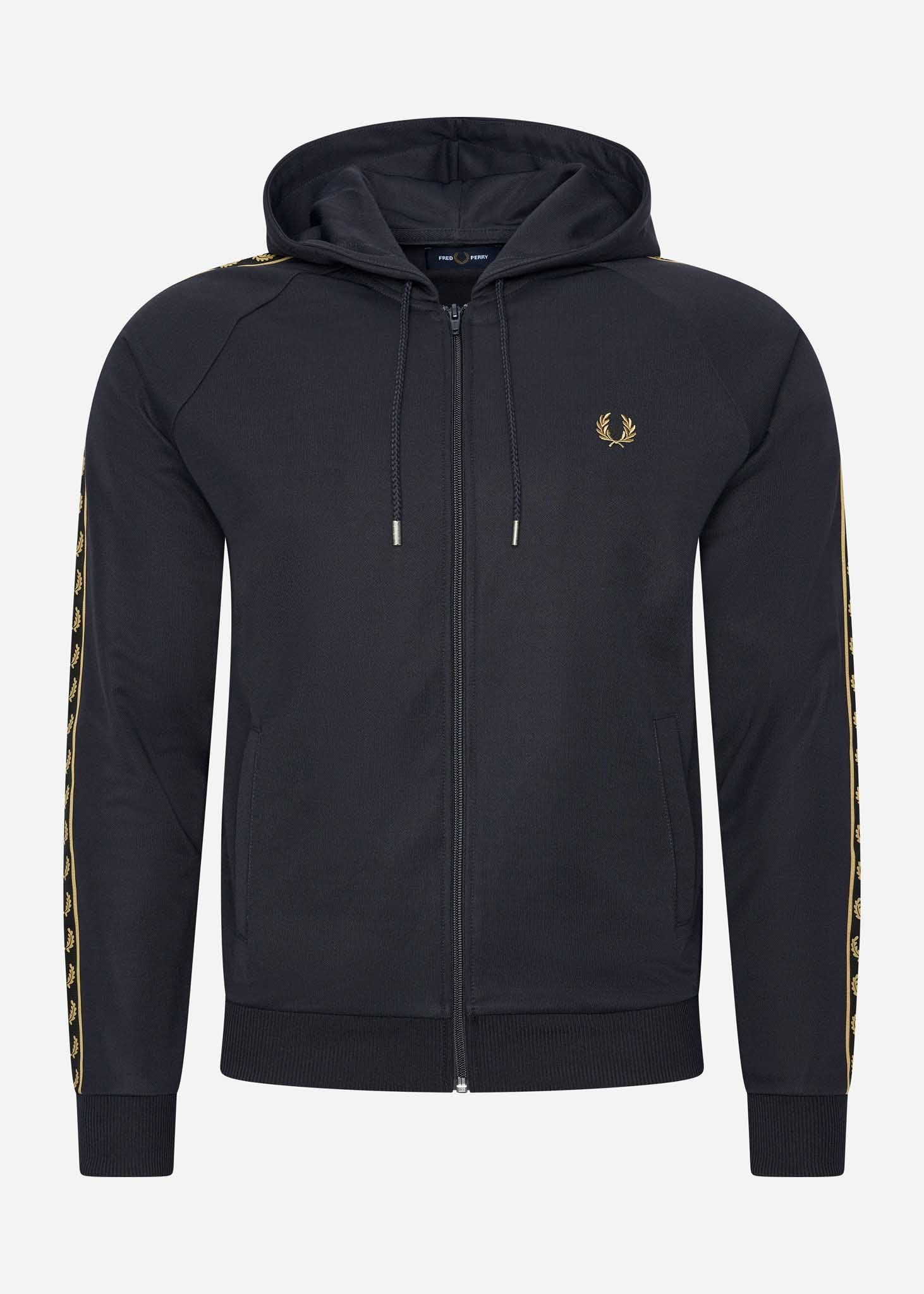 Fred Perry Vesten  Gold tape hooded track jacket - navy 