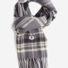 Fred Perry Sjaals  Redacted tartan scarf - gunmetal 