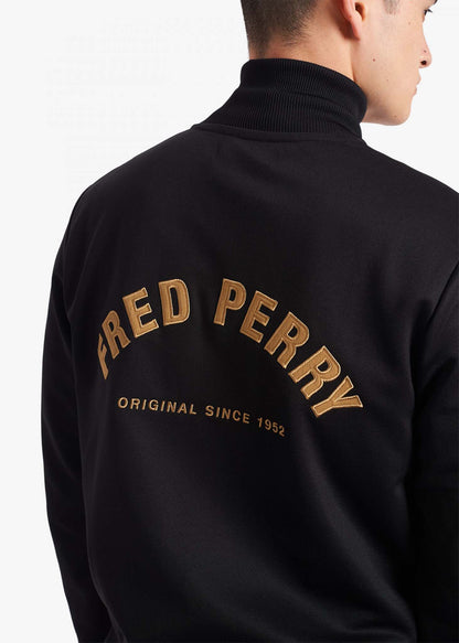 Fred Perry Vesten  Embroidered track - black 