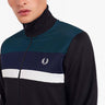 Fred Perry Vesten  Colourblock track jacket - black 