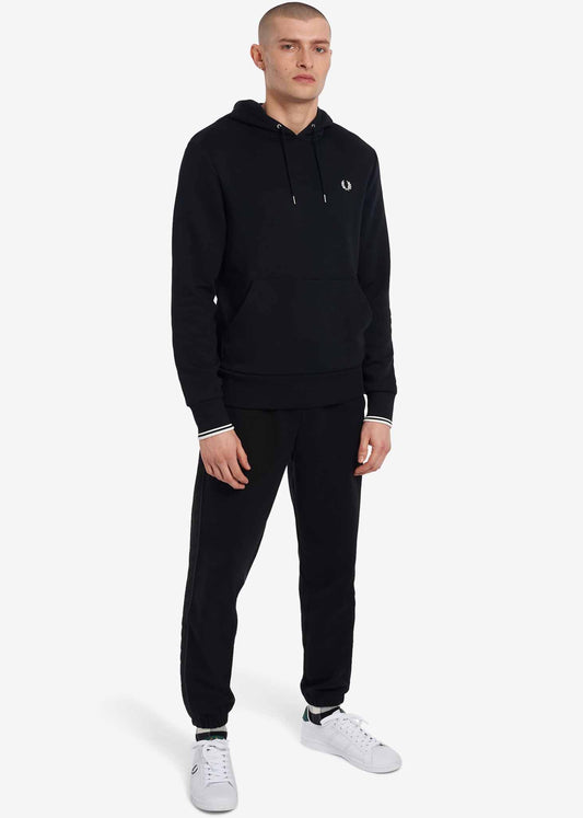 Fred Perry Hoodies  Tipped hooded sweatshirt - black 