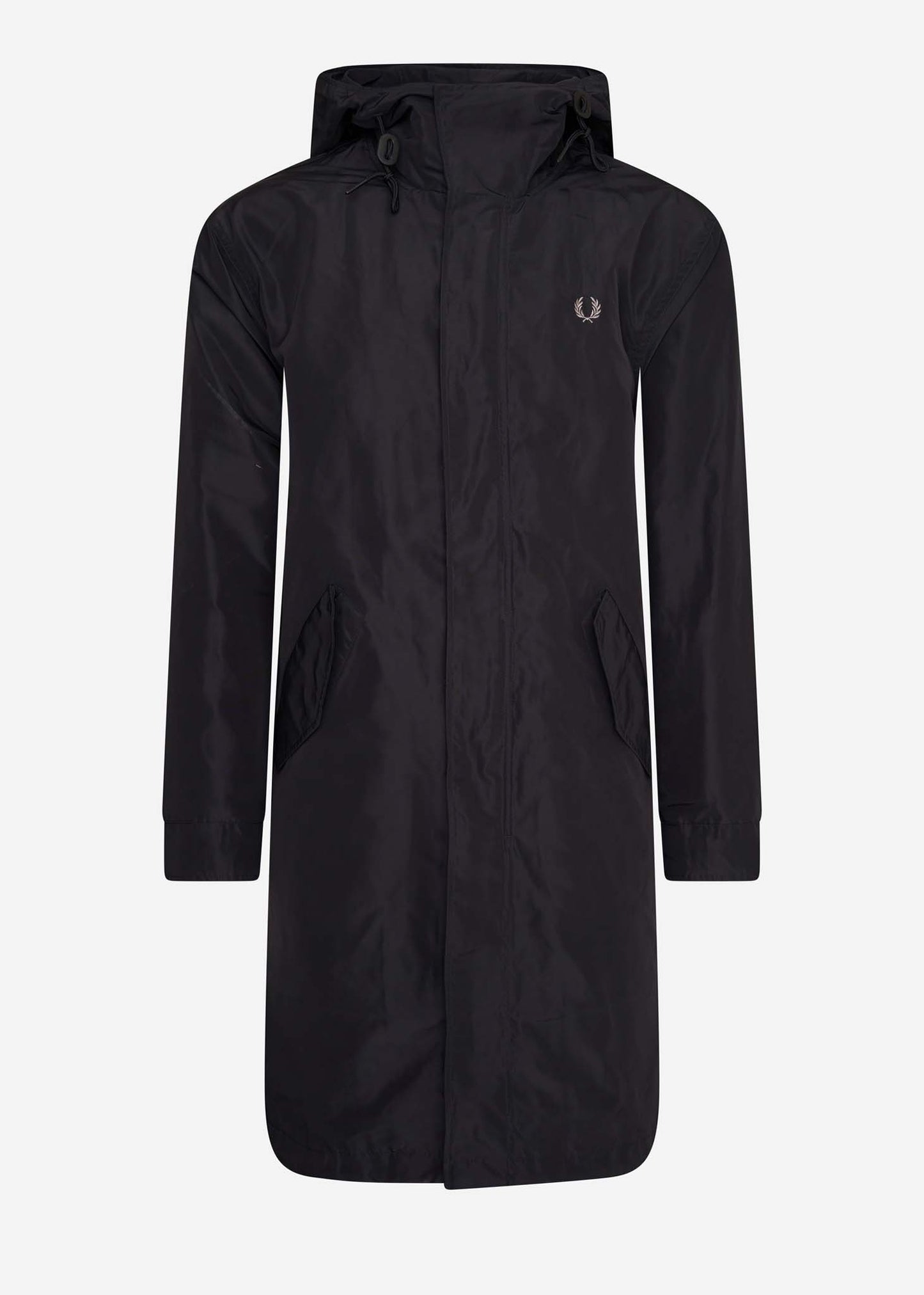 fred perry shell parka zwart