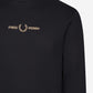 fred perry crewneck sweater black gold