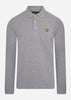 Lyle & Scott Longsleeve Polo's  LS polo shirt - mid grey marl 