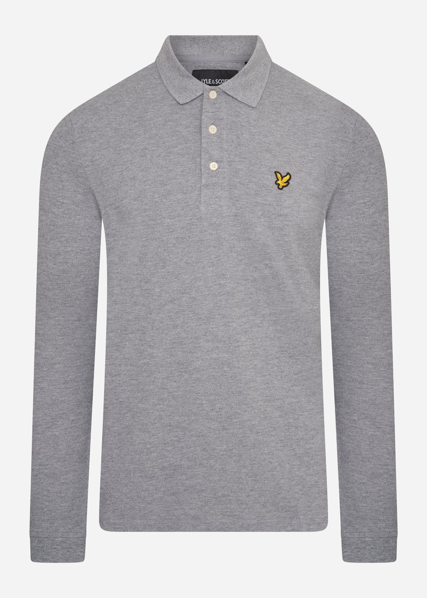 Lyle & Scott Longsleeve Polo's  LS polo shirt - mid grey marl 