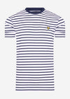 Lyle & Scott T-shirts  Breton stripe t-shirt - navy white 