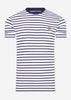 Lyle & Scott T-shirts  Breton stripe t-shirt - navy white 