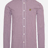 Lyle & Scott Overhemden  Slim fit gingham shirt - burgundy white 