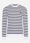 Lyle & Scott Truien  Breton stripe jumper - white 