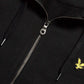 Zip through hoodie - jet black