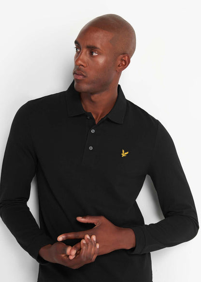 Lyle & Scott Longsleeve Polo's  LS polo shirt - jet black 