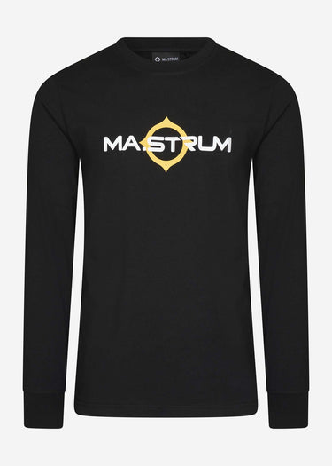 MA.Strum Longsleeve Tees  LS logo print tee - jet black 