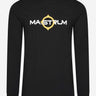 MA.Strum Longsleeve Tees  LS logo print tee - jet black 