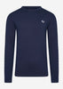 Fred Perry Longsleeve Tees  Taped longsleeve tee - carbon blue 