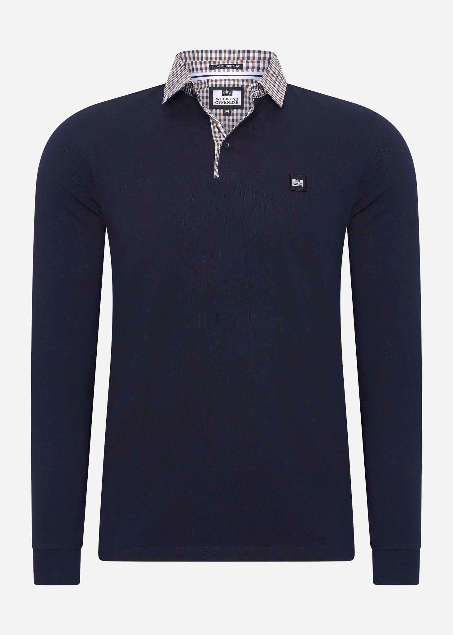 Weekend Offender Longsleeve Polo's  Tavarez - navy 